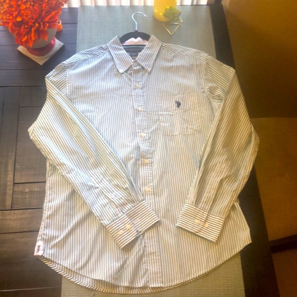#10 👔 NWOT Long Sleeve Striped Button Down Shirt 👔 - Picture 3 of 17